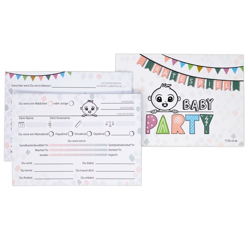 Babyparty ratespiel karten - ratespiel, 25