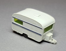 Wiking Wohnwagen Knaus  grauweiß mit Streifen Glas grün ab 1972