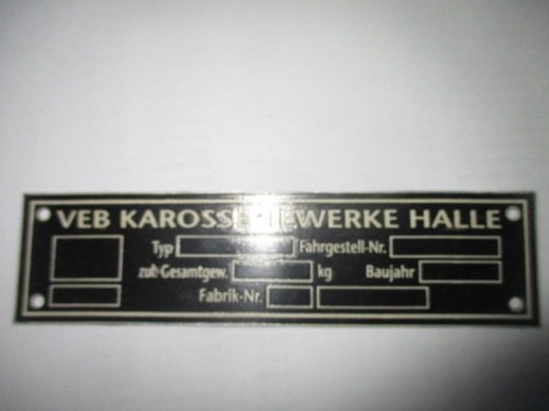Typenschild plate schild - typenschild,