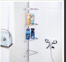 Teleskop Badregal Duschregal Duschablage Duschecke Teleskopregal Bad-Eckregal