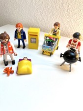 Playmobil 4 Figuren Set  Einkaufswagen Briefkasten Kinderärztin Grill