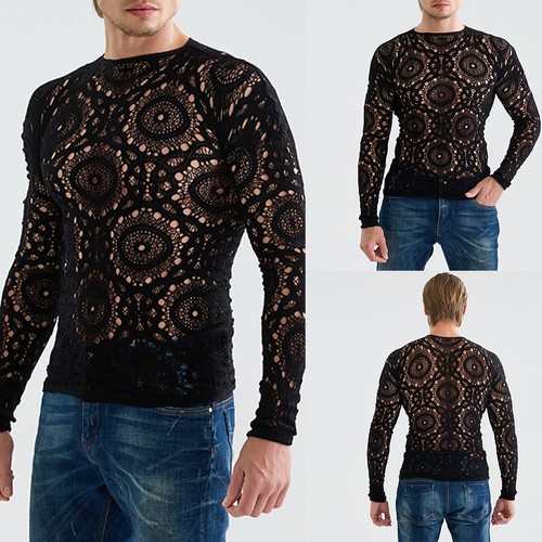 Herren sexy netz langarm - herren,