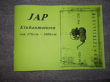 Ersatzteilliste JAP Einbaumotoren 175 bis 1000ccm & ILO Motor FM100
