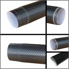 5€/m² 4D Carbon Folie SCHWARZ BLASENFREI flexibel selbstklebend Autofolie