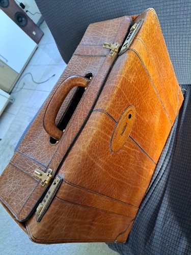 Pilotenkoffer leder braun - leder,