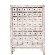 China Apothekerschrank antik holz Schubladen Medizin Schrank weiß handgefertigt