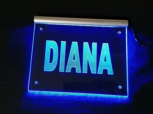 Diana led namensschild oder - diana,