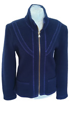 GEORG MAIER Damen Blazer trendige Jacke dunkelblau 100 % Schurwolle Größe S TOP