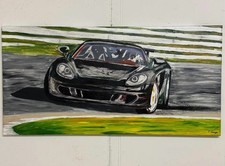 Orig. Kunstwerk / Gemälde #driftinglegend Porsche Carrera GT Walter Röhrl
