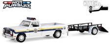 DODGE Ram D200 + Trailer - Philadelphia - 1990 - Police - Greenlight 1:64