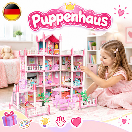 Puppenhaus puppenstube mit - puppenhaus,
