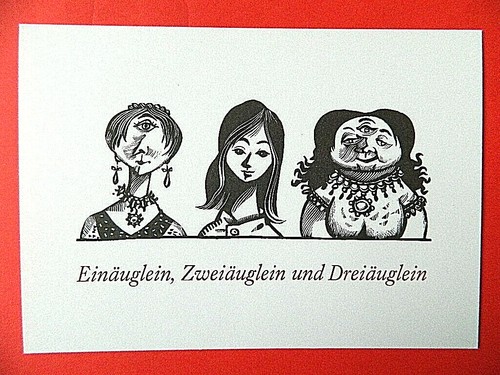 Postkarte einäuglein - postkarte,