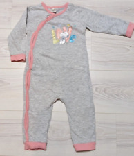Süßer Strampler Snoopy * Peanuts Schlafanzug Einteiler grau Mädchen *** Gr. 86