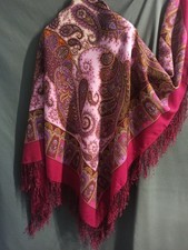 Original Pavlovo Posad Tuch Schal aus Wolle 125x125 russisch