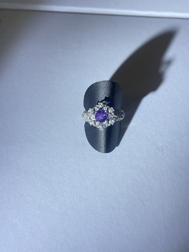 Einzelner amethyst ring aus - amethyst‑ring,