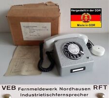 V068) DDR Wählscheiben Telefon Industrie Tischfernsprecher Alu Metalltelefon NEU