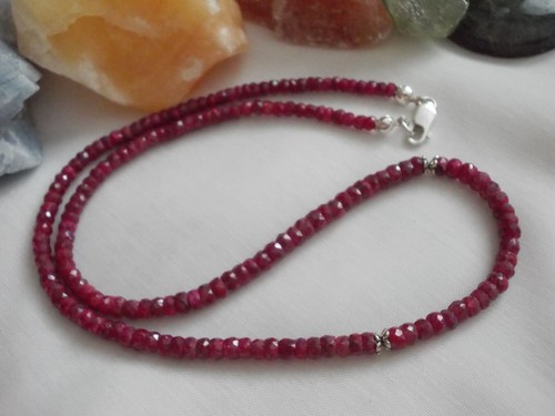 Rubin kette 3mm fac - rubin, 4-3mm