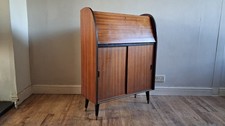 60er Jahre Danish Mid Century Teak Drop Leaf Schreibsekretär / Schreibtisch
