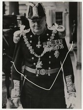 24x18cm  Vintage Archiv Foto 1953 Sir Winston Churchill in Parade-Uniform photo