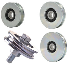Metallrollen für  Seil Laufrollen Profil-Rollen Torrolle Ø44 Ø54 Ø58 Ø79