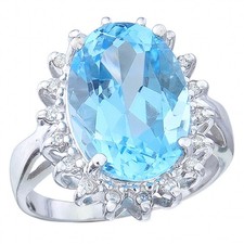 Oval topaz diamond - topaz,