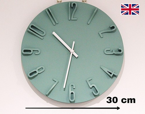 Designo 30cm türkis wanduhr - 30cm,