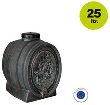 Deko Barrik Wein Most Gär Fass 25 Liter lebensmittelecht mit Prägung Holz Optik
