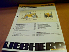 LIEBHERR A 902 ZWEIWEGE-MOBILBAGGER 16 SEITEN PROSPEKT/BROSCHÜRE
