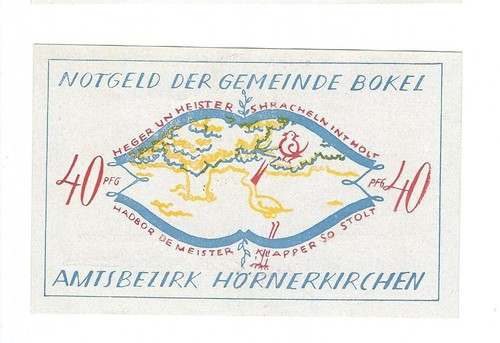 Notgeld bokel gemeinde - notgeld,