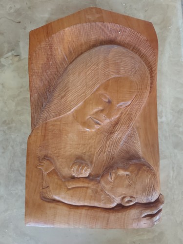 Relief,Holzrelief,Maria,Mutter