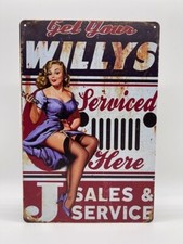 Blechschild Willys Jeep