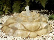 🔶 Springbrunnen Brunnen Sandstein Steinblume mit Becken und Pumpe BLACKFORM