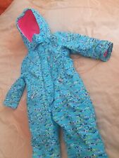 Schneeanzug, Skianzug, Topolino, Gr. 98, hellblau/rosa gemustert, Kapuze, warm