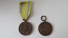 Sachsen 2 bronzene Friedrich August Medaillen