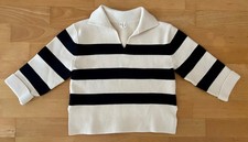 ARKET Pullover Gr. 110-116 NEU Matrosenpulli Schwarz Creme Streifen Baumwolle