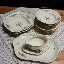 Rosenthal Essservice Moosrose, Classic Rose, elfenbein