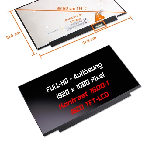 Led display matt passend - 14,0",