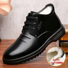Herren Echtleder Stiefel warme Leder Schuhe Herbst Winter Freizeit Ski 38-44 S52
