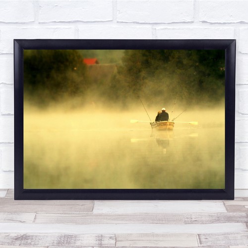 Boot angeln see nebel - boot,