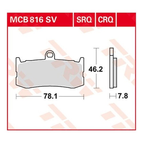 Scheibenbremsbeläge mcb816srq - scheibenbremsbeläge,