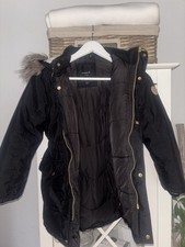 Winterjacke Parka Gr. 134 Mädchen schwarz von Name It