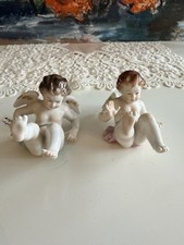 2 alte Porzellan Putti Engel