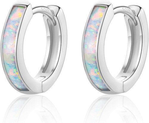 Opal creolen ohrringe silber - creolen,