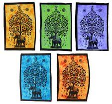 TREE OF LIFE ELEFANT Lebensbaum Weltenbaum Baum des Lebens 110x75 cm Wandbehang 