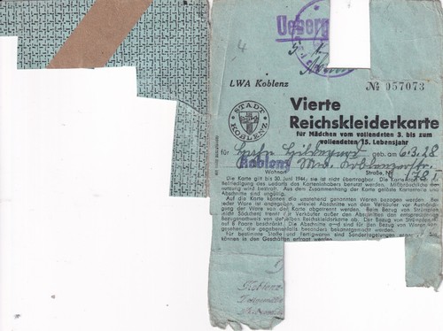 Vierte reichskleiderkarte - reichskleiderkarte,