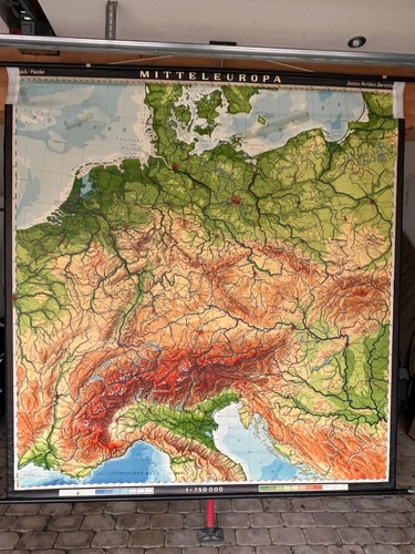 Schulwandkarte mitteleuropa - schulwandkarte,
