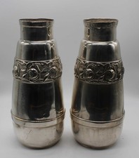 S-1223 2 schöne Vasen, Antik versilbert