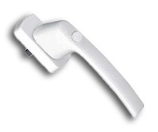 MACO Fenstergriff Harmony weiß RAL 9016 mit Sperrknopf Stiftlänge 35 mm 10/12 mm