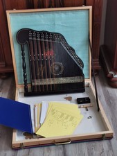 Antike Guitarrenzither, Akkord - Harfenzither Meinel & Herold i Koffer 151 Noten