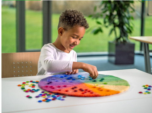 Regenbogen filz teppich - filz,